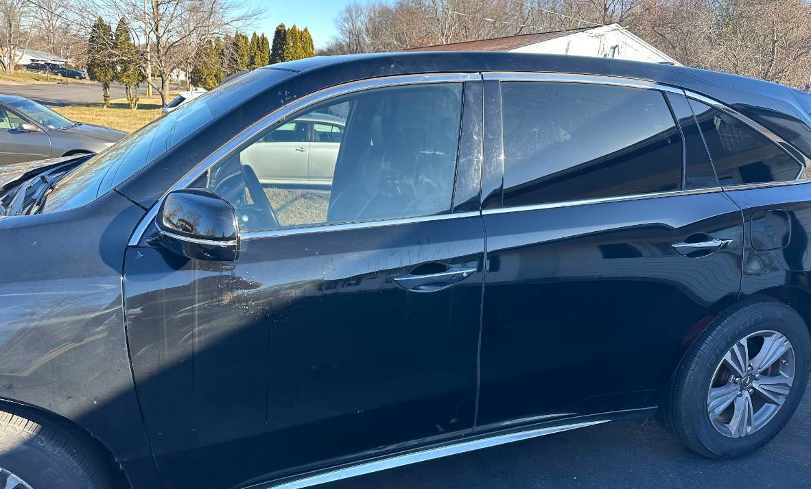 Black SUV with tinted windows